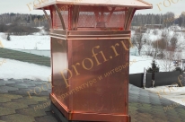 Короб на трубу из меди