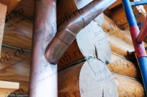 Защитные элементы из меди для деревянного дома